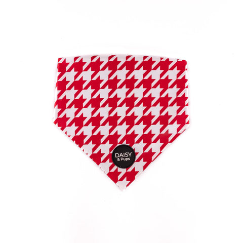 Red Houndstooth Dog Bandana